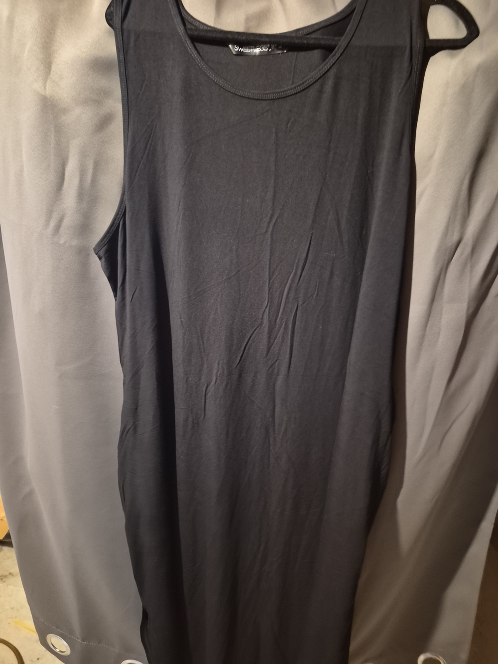 Sleeveless Black Women's Tank Dress — Minimal Everyday Slip Dress